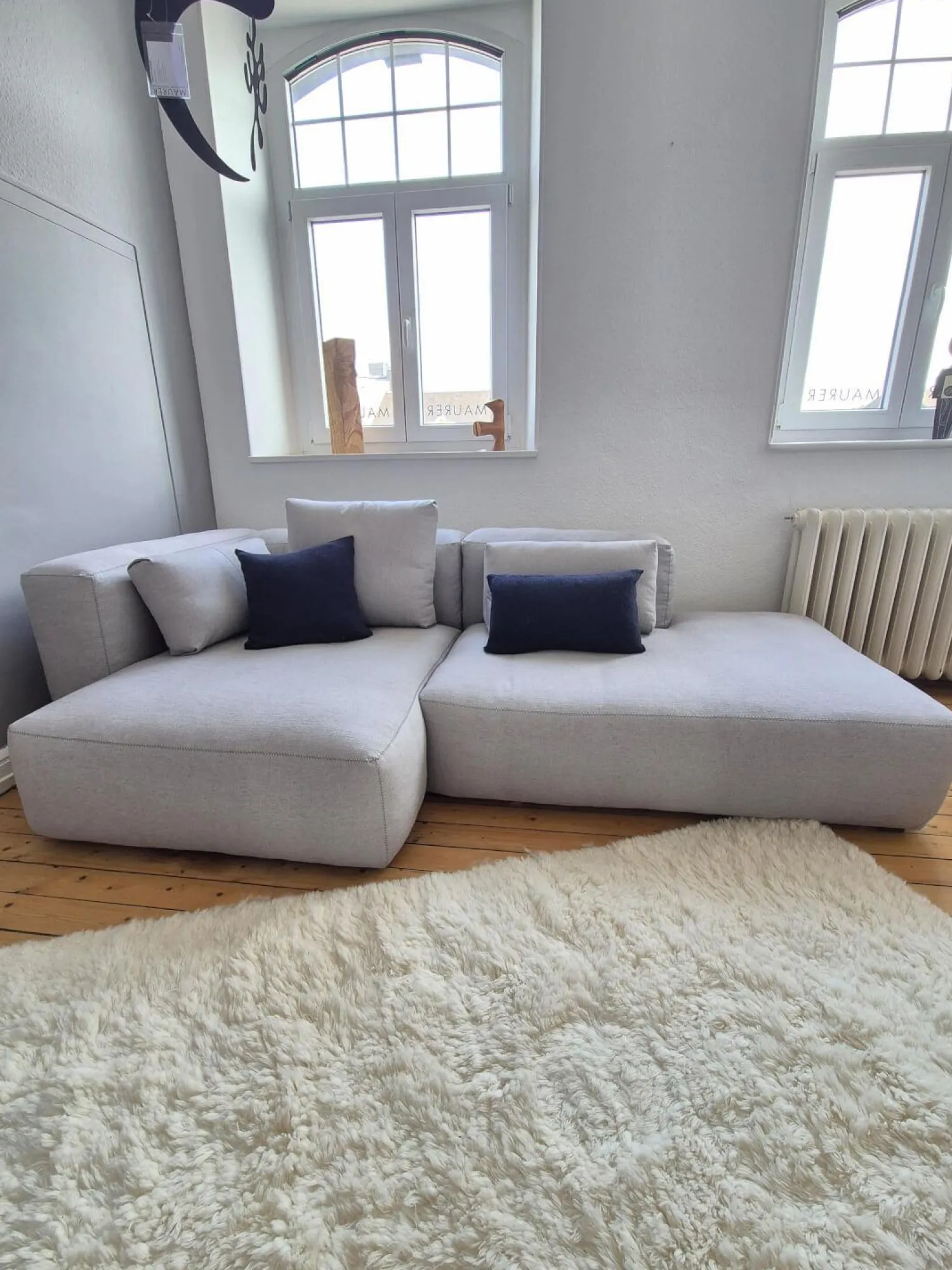 Hay Ecksofas|Sofakombination Mags Soft Stoff Ruskin Hellgrau 11 Inklusive Kissen