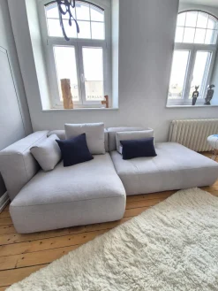 Hay Ecksofas|Sofakombination Mags Soft Stoff Ruskin Hellgrau 11 Inklusive Kissen