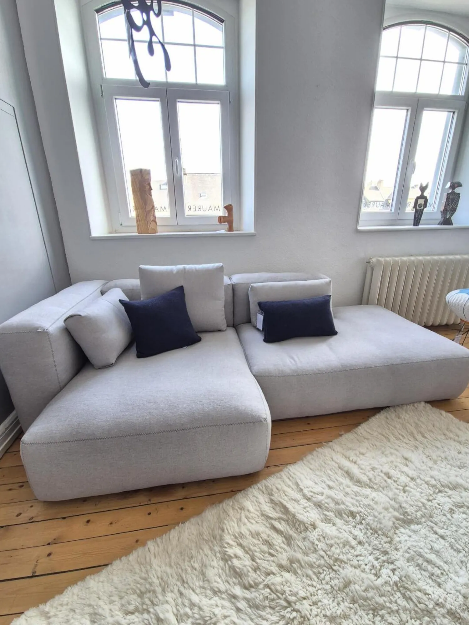 Hay Ecksofas|Sofakombination Mags Soft Stoff Ruskin Hellgrau 11 Inklusive Kissen