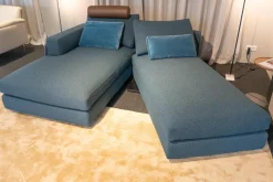 Weibelweibel 2-Sitzer-Sofas|Sofakombination Marlo Stoff Juna Petrolblau U1523J Blau Fuß Schwarz Mit Rückenkissen 903