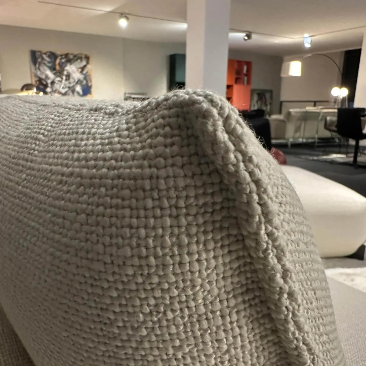 Leolux Ecksofas|Sofakombination Naila Stoff Essential 26 Egret Beige Fuß Eiche Night Matt