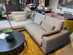 Rolf Benz Wohnlandschaften|Sofalandschaft Nuvola Stoff 17 100 Schwarz Weiss Aluminiumfuß Verkehrsschwarz Lackiert Inklusive Kissen