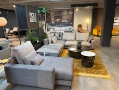 Rolf Benz Wohnlandschaften|Sofalandschaft Nuvola Stoff 17 100 Schwarz Weiss Aluminiumfuß Verkehrsschwarz Lackiert Inklusive Kissen