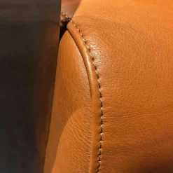 Gepade Relaxsessel|Solitärsessel Casa Leder Passion Hellbraun Gestell Edelstahl