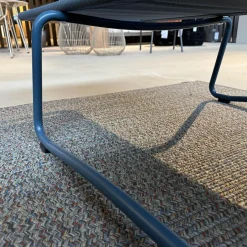 Weishäupl Gartenliegen|Sonnenliege Balcony Bespannung Batyline Eden Grünblau Meliert Gestell Edelstahl Rauchblau Pulverbeschichtet