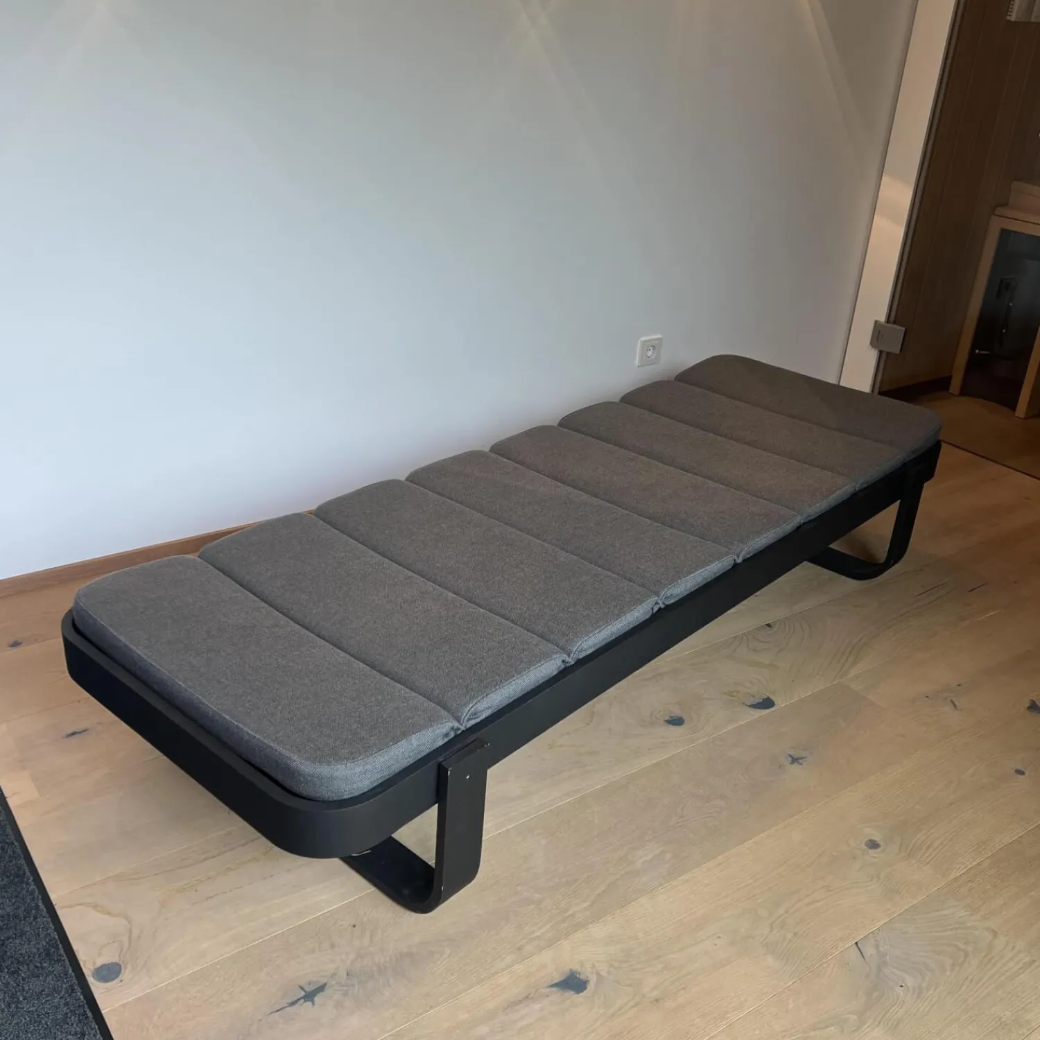 Cane Line Gartenliegen|Sonnenliege Relax Auflage Stoffe Natte Grey Grau Gestell Tex light Grey Grau