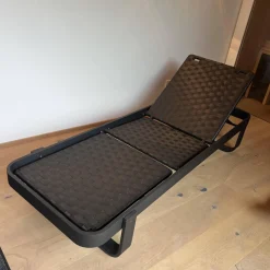 Cane Line Gartenliegen|Sonnenliege Relax Auflage Stoffe Natte Grey Grau Gestell Tex light Grey Grau