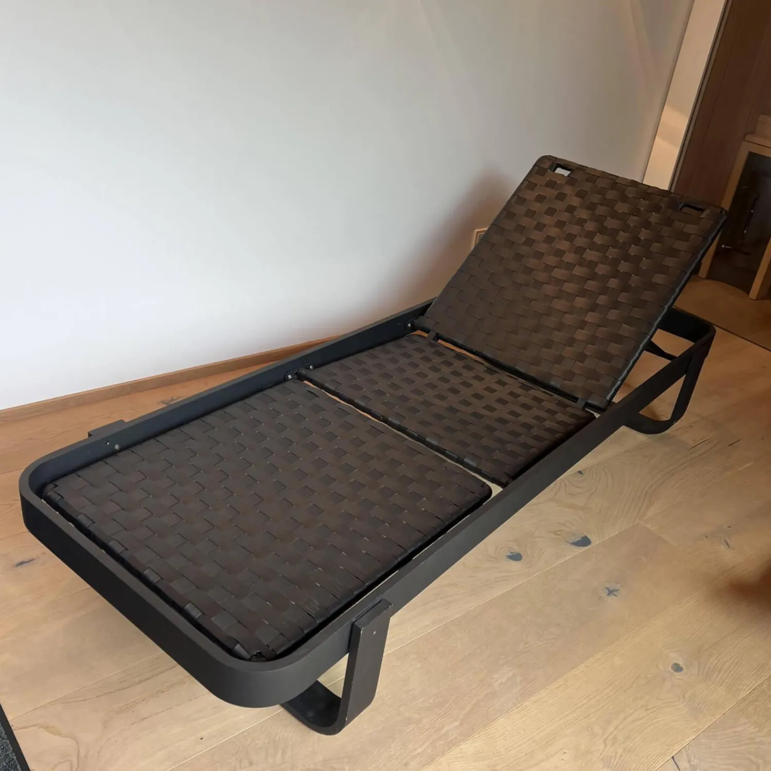 Cane Line Gartenliegen|Sonnenliege Relax Auflage Stoffe Natte Grey Grau Gestell Tex light Grey Grau