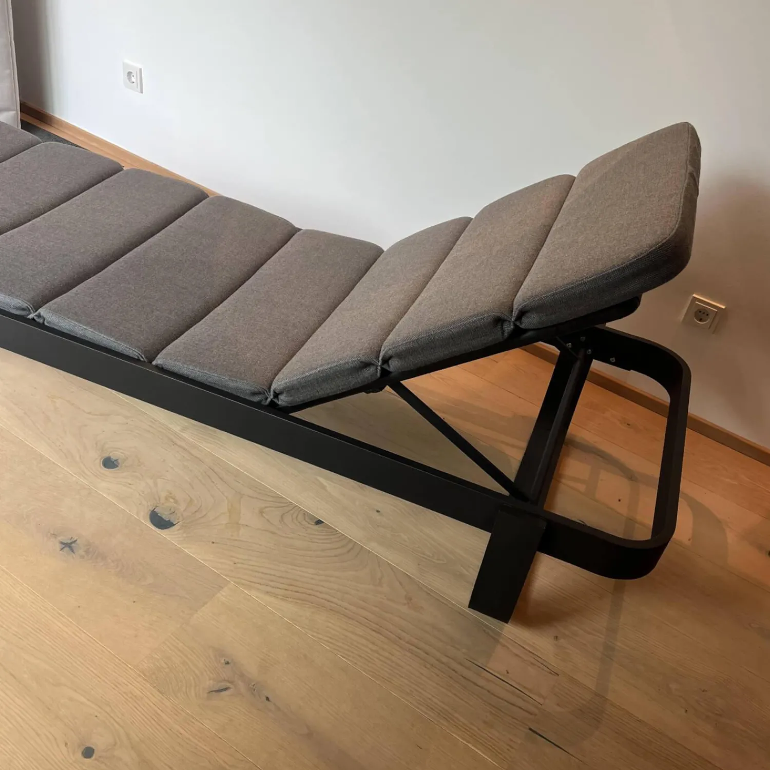 Cane Line Gartenliegen|Sonnenliege Relax Auflage Stoffe Natte Grey Grau Gestell Tex light Grey Grau