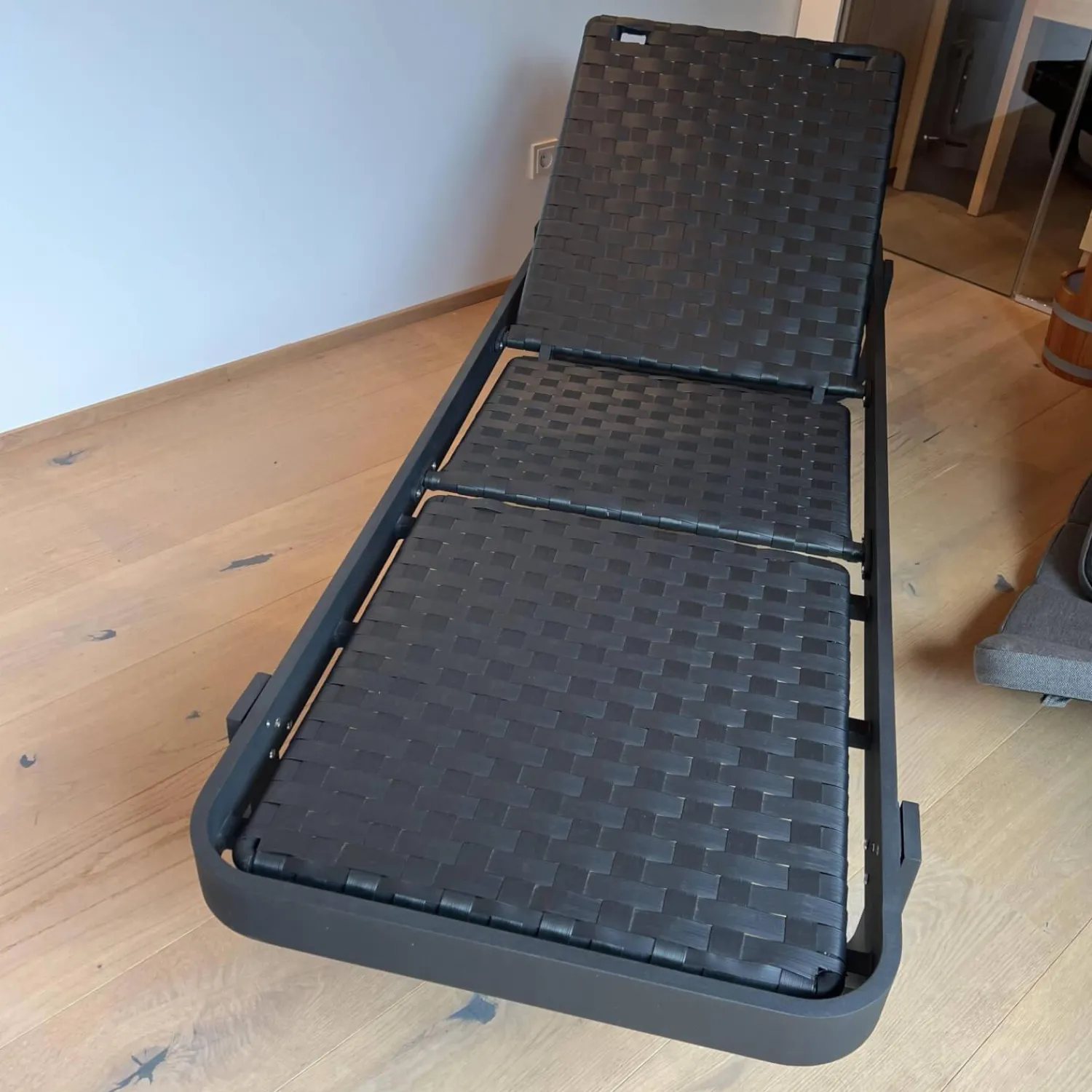 Cane Line Gartenliegen|Sonnenliege Relax Auflage Stoffe Natte Grey Grau Gestell Tex light Grey Grau