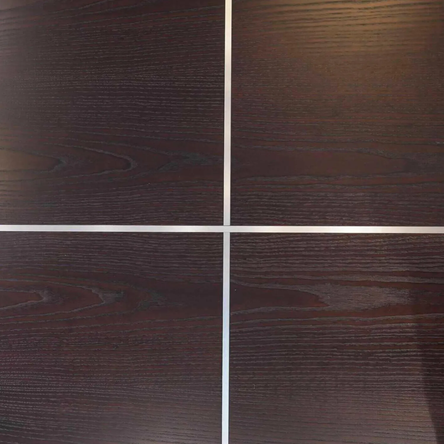 Bielefelder Werkstätten Couchtische|Square Couchtisch Esche Wengefarbig Gestell Metalloptik