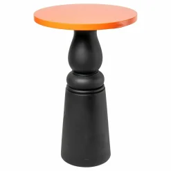 Moooi Beistelltische|Stehtisch Container Table Platte Holz Orange RAL 2004 Fuß Schwarz