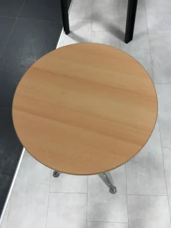 Mayer Beistelltische|Stehtisch Modell 3598+3405 Buche Dekor Gestell Verchromt