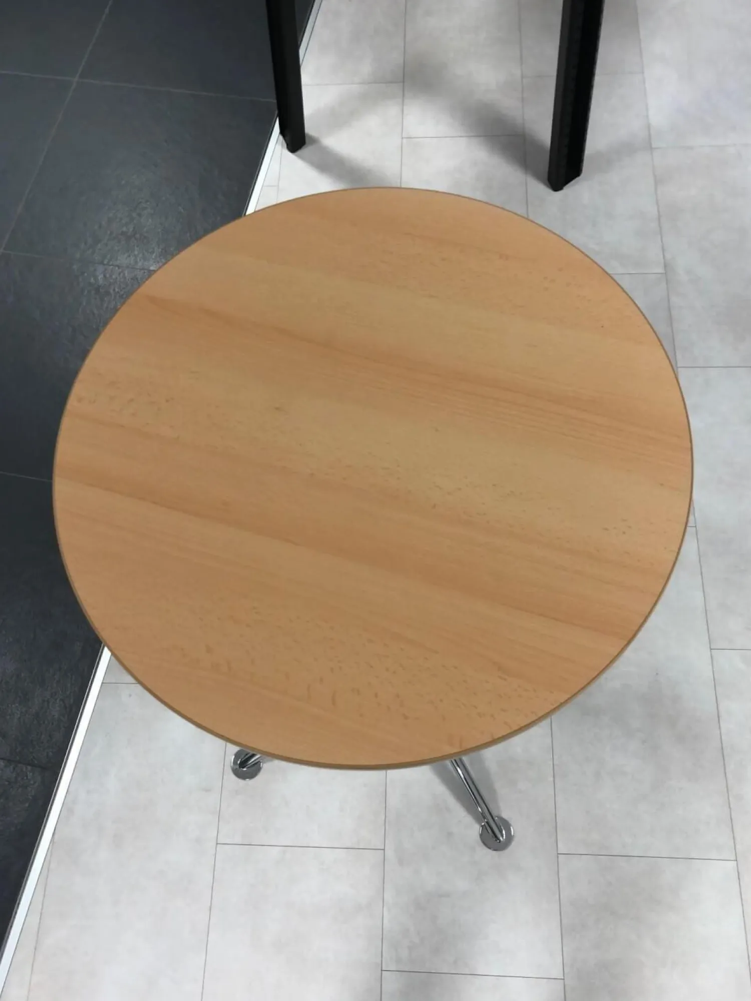 Mayer Beistelltische|Stehtisch Modell 3598+3405 Buche Dekor Gestell Verchromt