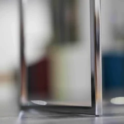 Rolf Benz Esstische|Stehtisch Nussbaum Furniert Gestell Stahl Hochglanz Verchromt