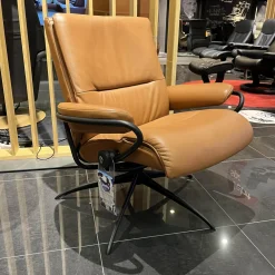 Stressless Relaxsessel|-Sessel Tokyo Leder Noblesse 34 Tigereye Gestell Star 45 Matt Black Low Standard Base