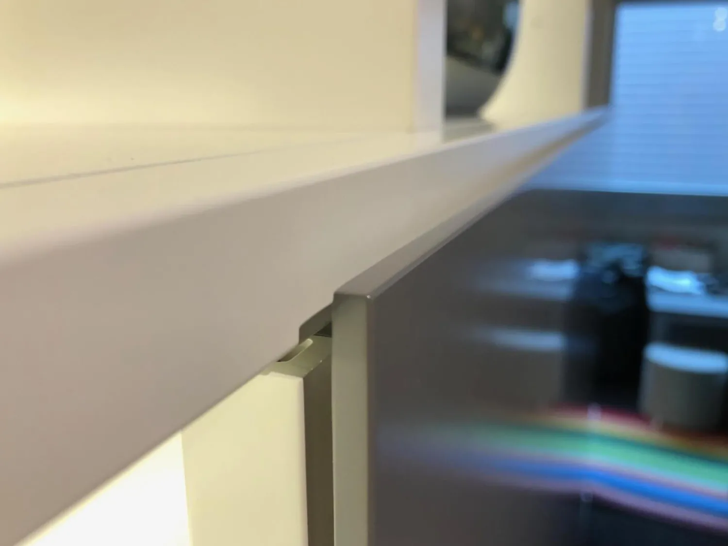 Interlübke Wohnwände & Tv-Lowboards|Studimo Wohnwand Lack Matt Nebel Weiß mit Bar-Element und TV-Feld