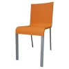 Vitra Einzelstühle|Stuhl 03 Sitzschalenfarbe Mango Untergestell Pulverbeschichtet Silber Glatt
