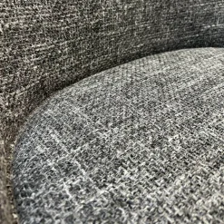 Walter Knoll Einzelstühle|Stuhl 1375 Stoff Weave 7758 Chess Grau Weiß Gestell Eiche Schwarz Geflammt