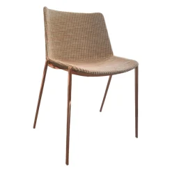 MDF Italia Einzelstühle|Stuhl Aiku Soft Stoff D Fall Gestell Rosegold Glänzend