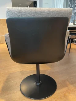 COR Einzelstühle|Stuhl Alvo Stoff 9127 Braun Tellerfuß Schwarz