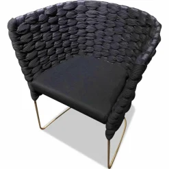 Paola Lenti Gartenstühle|Stuhl Ami Bezug Rope Blau Geflochten Indoor Outdoor