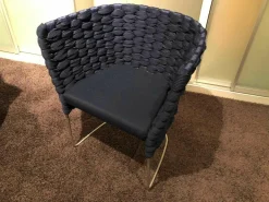 Paola Lenti Gartenstühle|Stuhl Ami Bezug Rope Blau Geflochten Indoor Outdoor