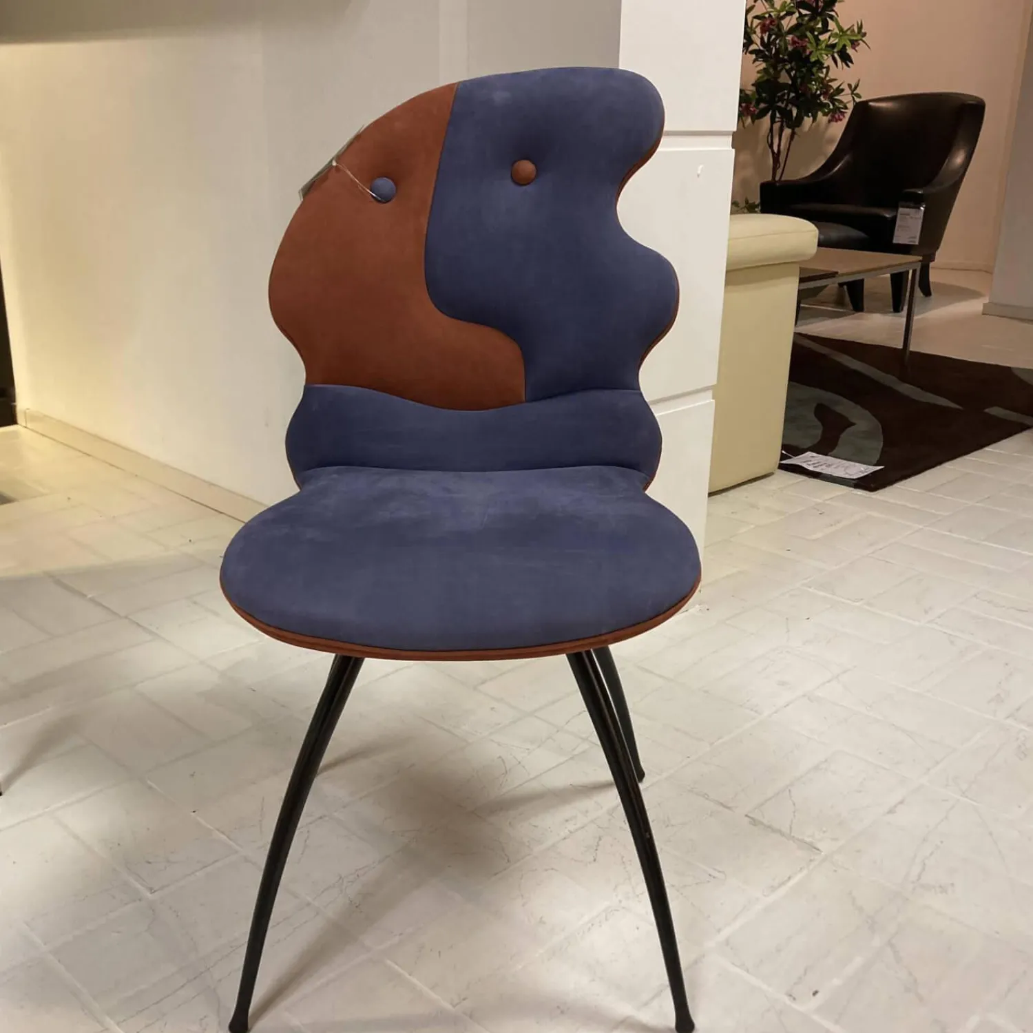 Leolux Einzelstühle|Stuhl Antipode 2 Combi 1 Clemens Briels Nubukleder Korallenrot