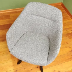 Bielefelder Werkstätten Einzelstühle|Stuhl Cara Mit Armlehnen Stoff Mara BW 1763 383 Grau Gestell Eiche Schwarz Gebeizt