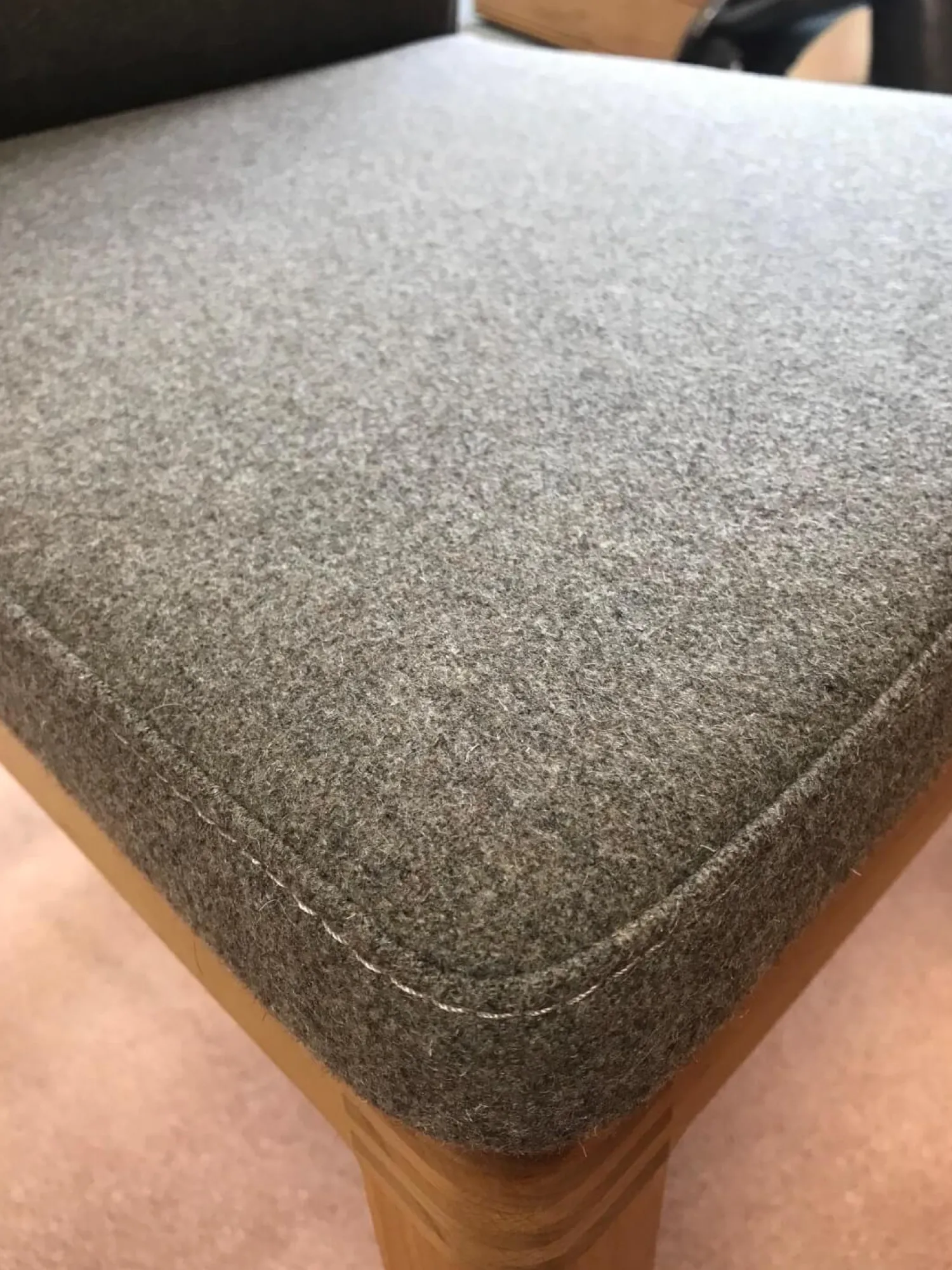 InCasa Einzelstühle|Stuhl CASA-SONO Kernbuche Massiv Geölt Stoff Wollfitz 3701 Schoko Braun