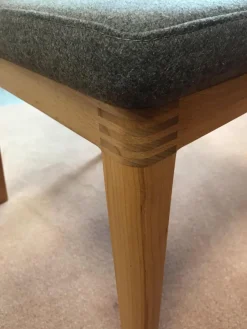 InCasa Einzelstühle|Stuhl CASA-SONO Kernbuche Massiv Geölt Stoff Wollfitz 3701 Schoko Braun