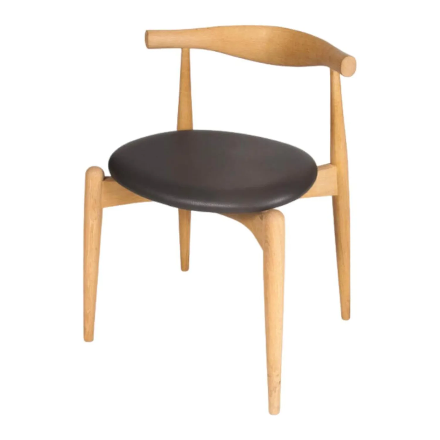 Carl Hansen & Søn Einzelstühle|Stuhl CH20 Elbow Chair Leder Loke 7110 Gestell Eiche Geseift