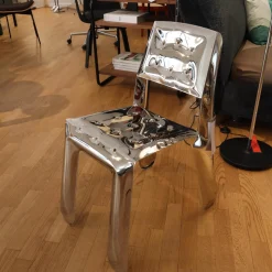 Zieta Einzelstühle|Stuhl Chippensteel Rostfreier Stahl Polished Poliert Silber