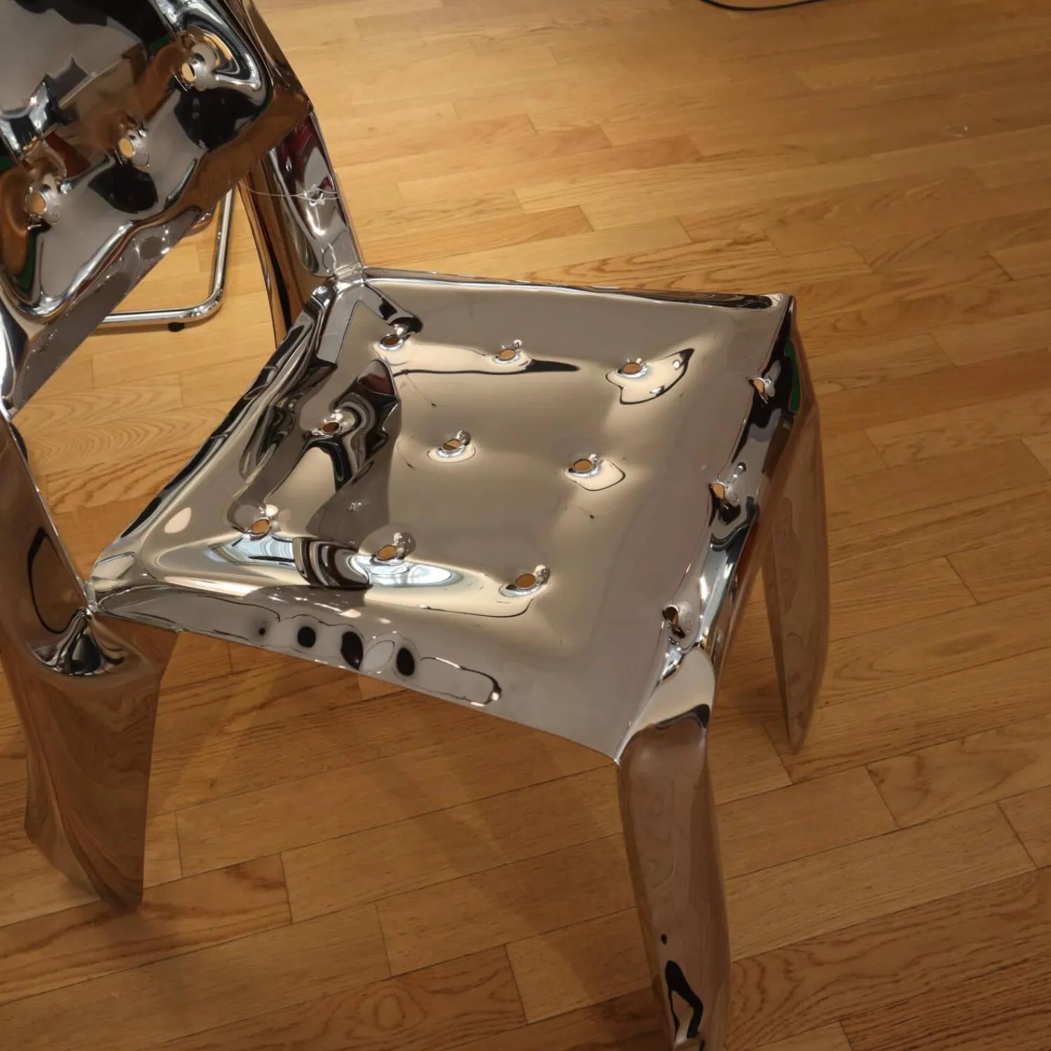 Zieta Einzelstühle|Stuhl Chippensteel Rostfreier Stahl Polished Poliert Silber