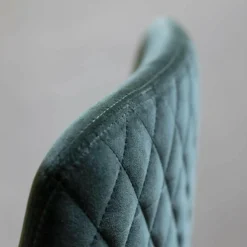 Riva1920 Einzelstühle|Stuhl Cloe Nussbaum-Massivholz Stoff Harald Samt Grün Blau