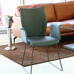 Contur Stuhlsets|Stuhl CO Matrix Bezug Leder Toledo Whale Füße Stahl Schwarz Pulverbeschichtet