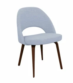 Knoll International Bürostühle|Stuhl Conference 72CRVW Stoff Opera Blau OP67 Gestell Eiche Walnussfarben