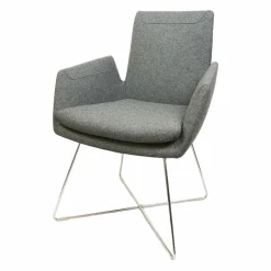 COR Einzelstühle|Stuhl dia Stoff 95 9654 Melange Metalluntergestell Verchromt