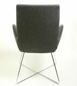 COR Einzelstühle|Stuhl dia Stoff 95 9654 Melange Metalluntergestell Verchromt