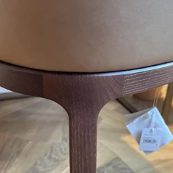 Frag Einzelstühle|Stuhl Doa Leder 1605 Braun Holz Nussbaumfarbig