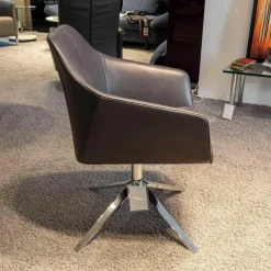 De Sede Einzelstühle|Stuhl DS 279/101 Leder Touch Umbra 02 Braun