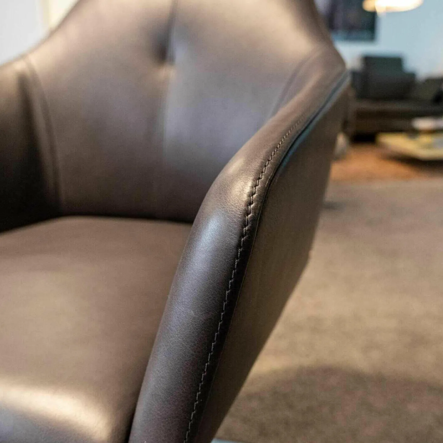 De Sede Einzelstühle|Stuhl DS 279/101 Leder Touch Umbra 02 Braun