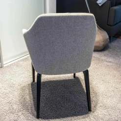 De Sede Einzelstühle|Stuhl DS 279 Stoff Loden Grau Braun Meliert Beine Holz