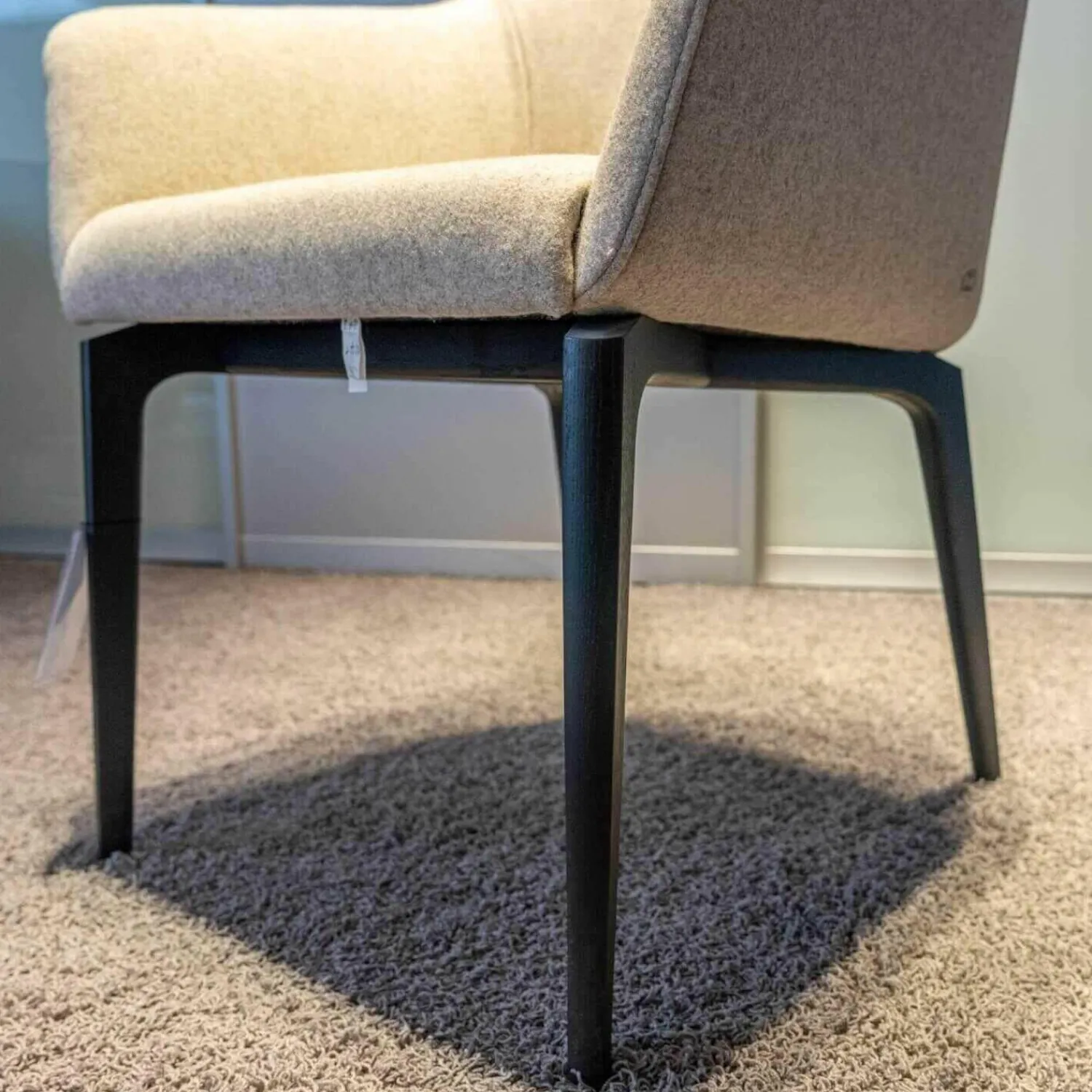 De Sede Einzelstühle|Stuhl DS 279 Stoff Loden Grau Braun Meliert Beine Holz