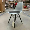 Vitra Einzelstühle|Stuhl DSW Eames Plastic Side Chair Dunkelgrau Eisgrau mit Sitzpolster