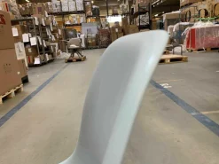Vitra Einzelstühle|Stuhl DSW Eames Plastic Side Chair Dunkelgrau Eisgrau mit Sitzpolster