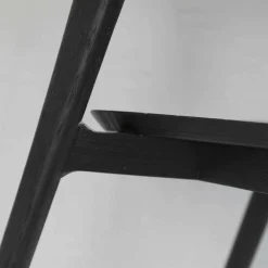 Ethnicraft Einzelstühle|Stuhl Eiche Bok 51491 Schwarz Gebürstetes Massivholz