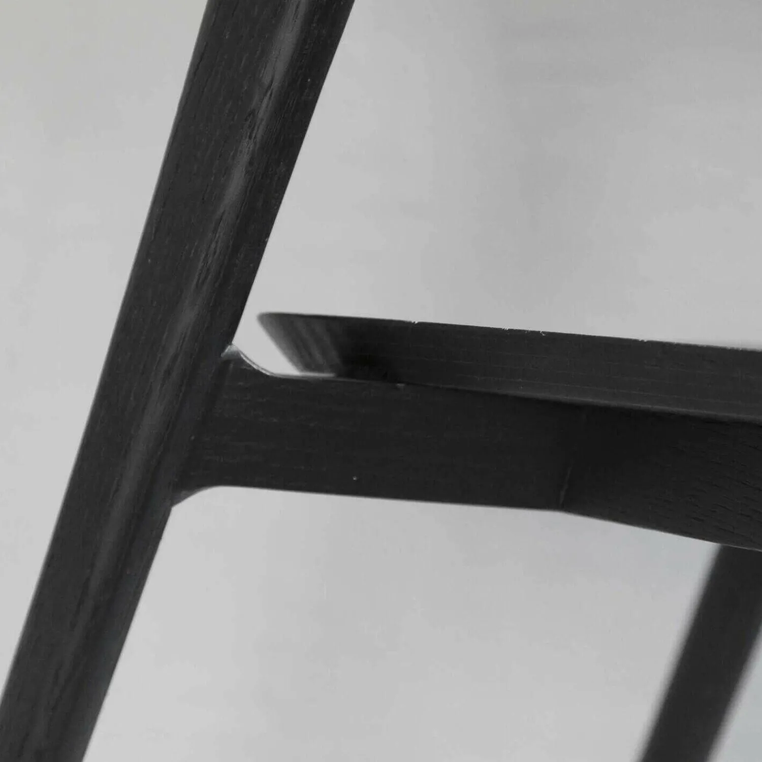 Ethnicraft Einzelstühle|Stuhl Eiche Bok 51491 Schwarz Gebürstetes Massivholz