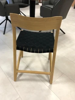 Gazzda Einzelstühle|Stuhl Fawn Eiche Massiv Baumwollgewebe Schwarz