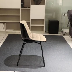 MDF Italia Einzelstühle|Stuhl Flow Chair Gepolstert Bezug Stoff F Londra R304 Farbe 5 Schlamm Gestell S041 Graftitgrau